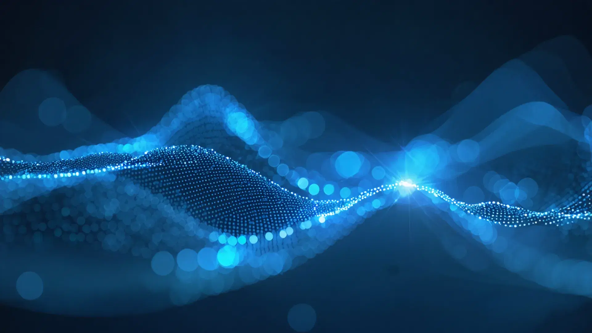 Connected line graph in soft glow — audit trail
