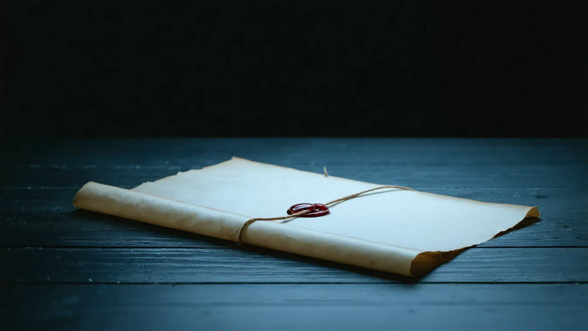 Desk with sealed document — verifier signing